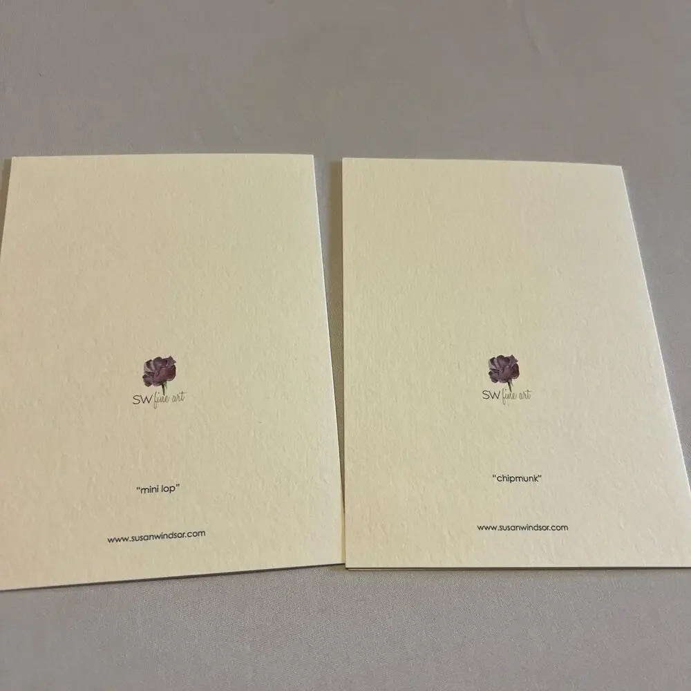 Susan Windsor | Fine Art Animal Print Stationery Set - 4 Blank Cards